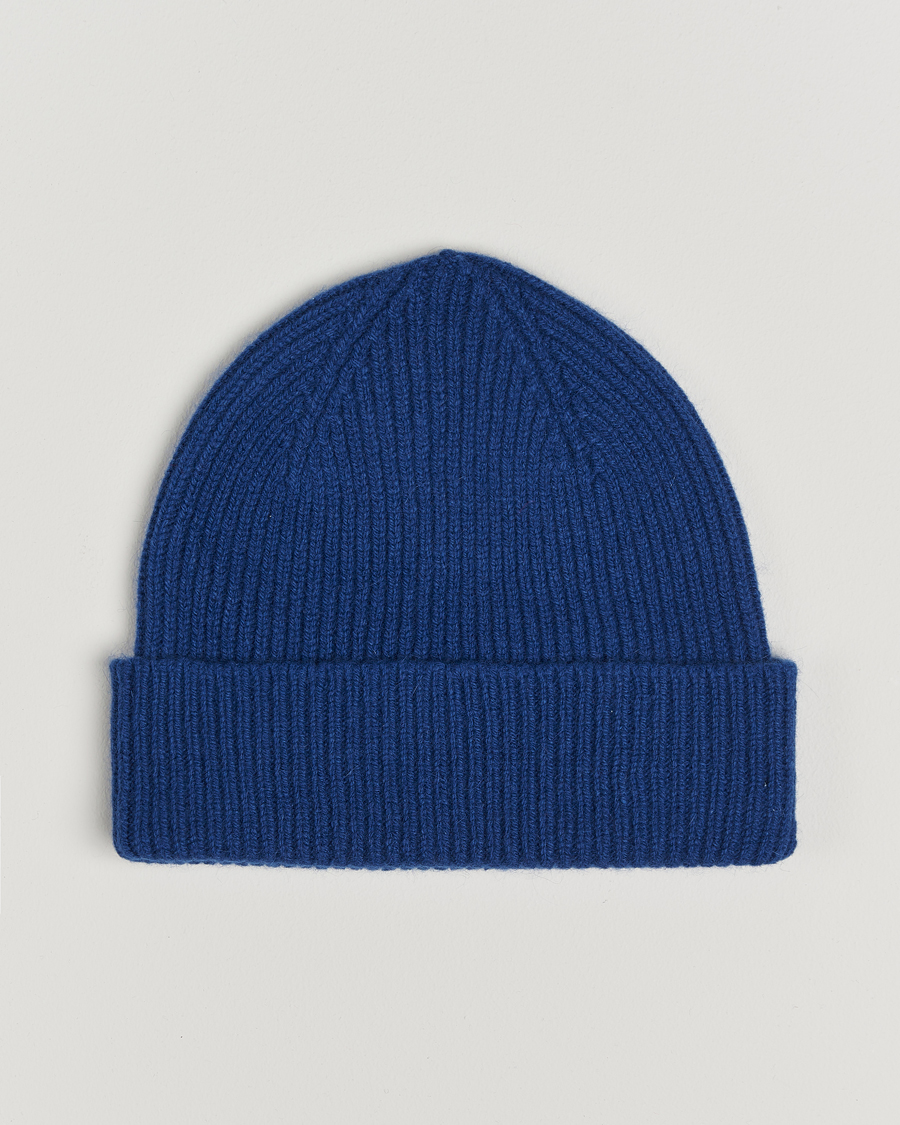 Herre | Huer | Le Bonnet | Lambswool/Caregora Beanie Marin