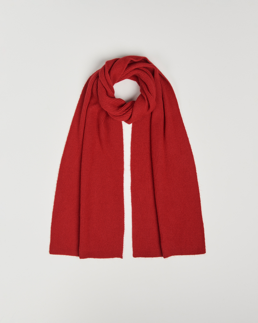 Herre | Halstørklæder | Le Bonnet | Lambswool/Caregora Scarf Framboise