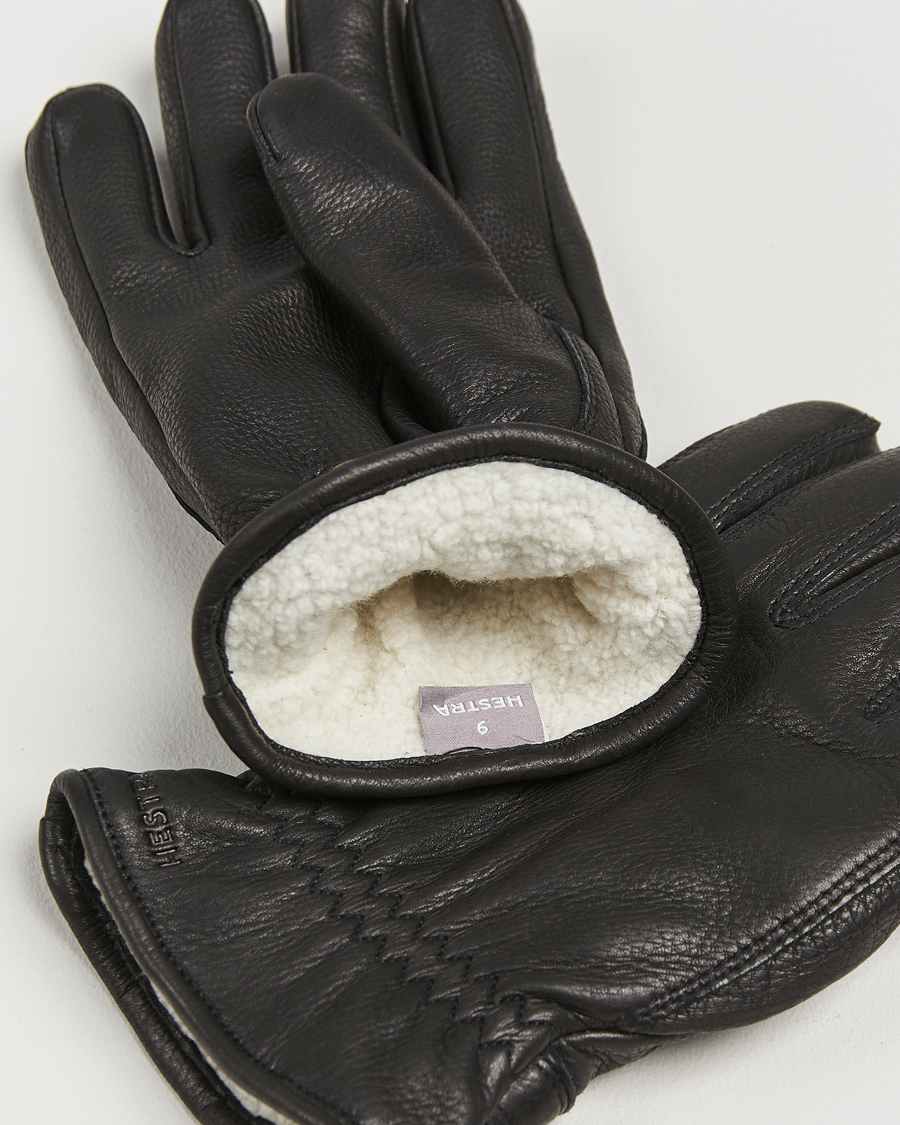 Herre | Handsker | Hestra | Burensvik Deerskin Wool Pile Glove Black