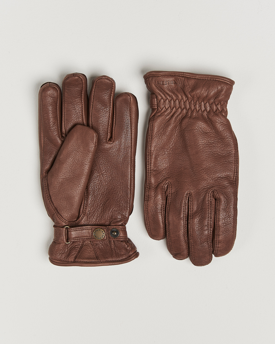 Herre | Handsker | Hestra | Burensvik Deerskin Wool Pile Glove Chocolate
