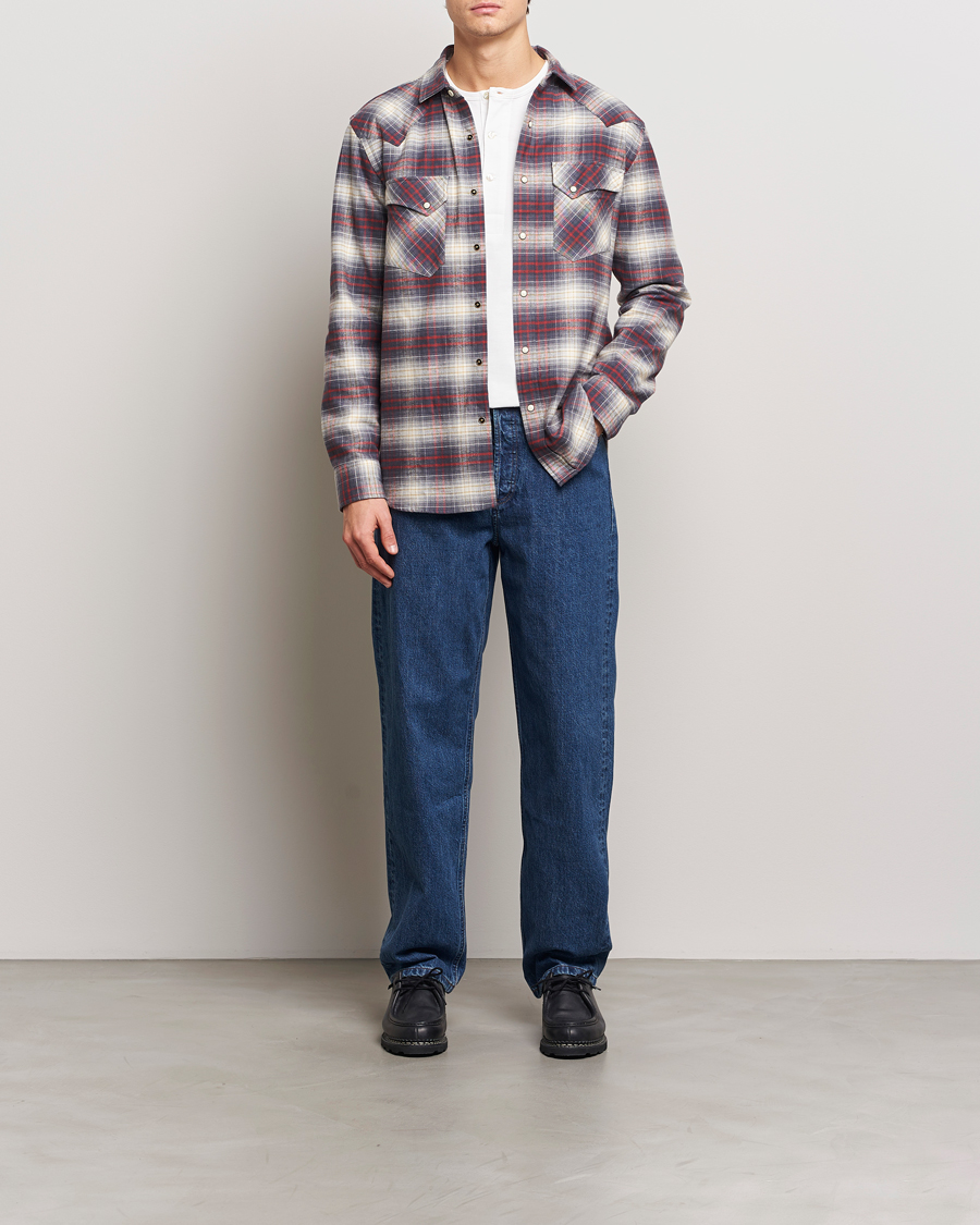 Herre | Skjorter | Pendleton | Wyatt Flannel Shirt Navy Plaid