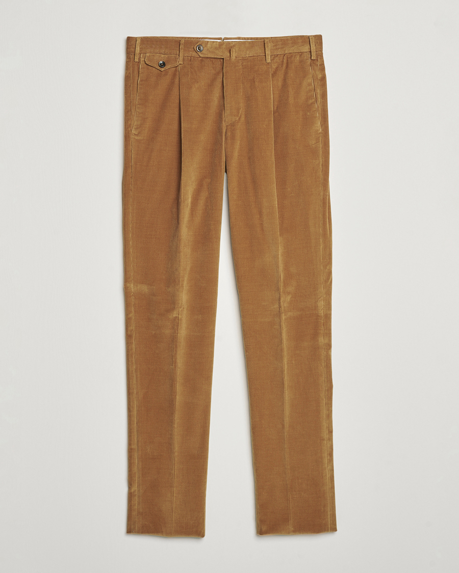 Herre | Bukser | PT01 | Slim Fit Corduroy Trousers Brown