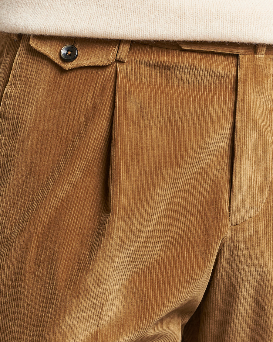 Herre | Bukser | PT01 | Slim Fit Corduroy Trousers Brown