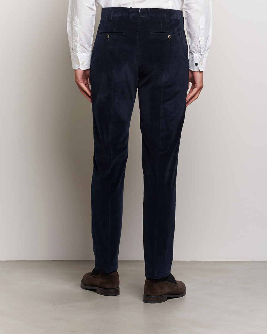 Herre | Bukser | PT01 | Slim Fit Corduroy Trousers Navy