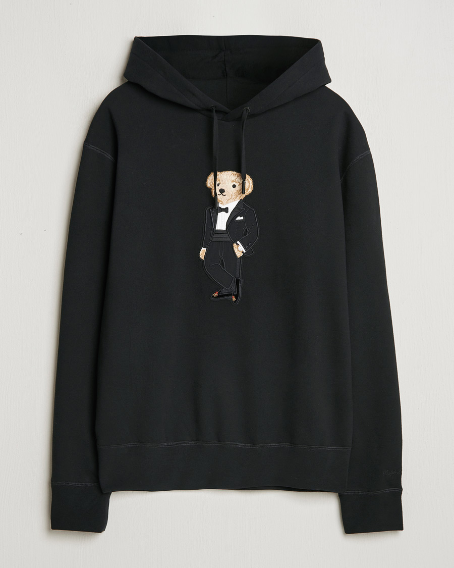 Herre | Trøjer | Ralph Lauren Purple Label | Luxury Fleece Bear Hoodie Black