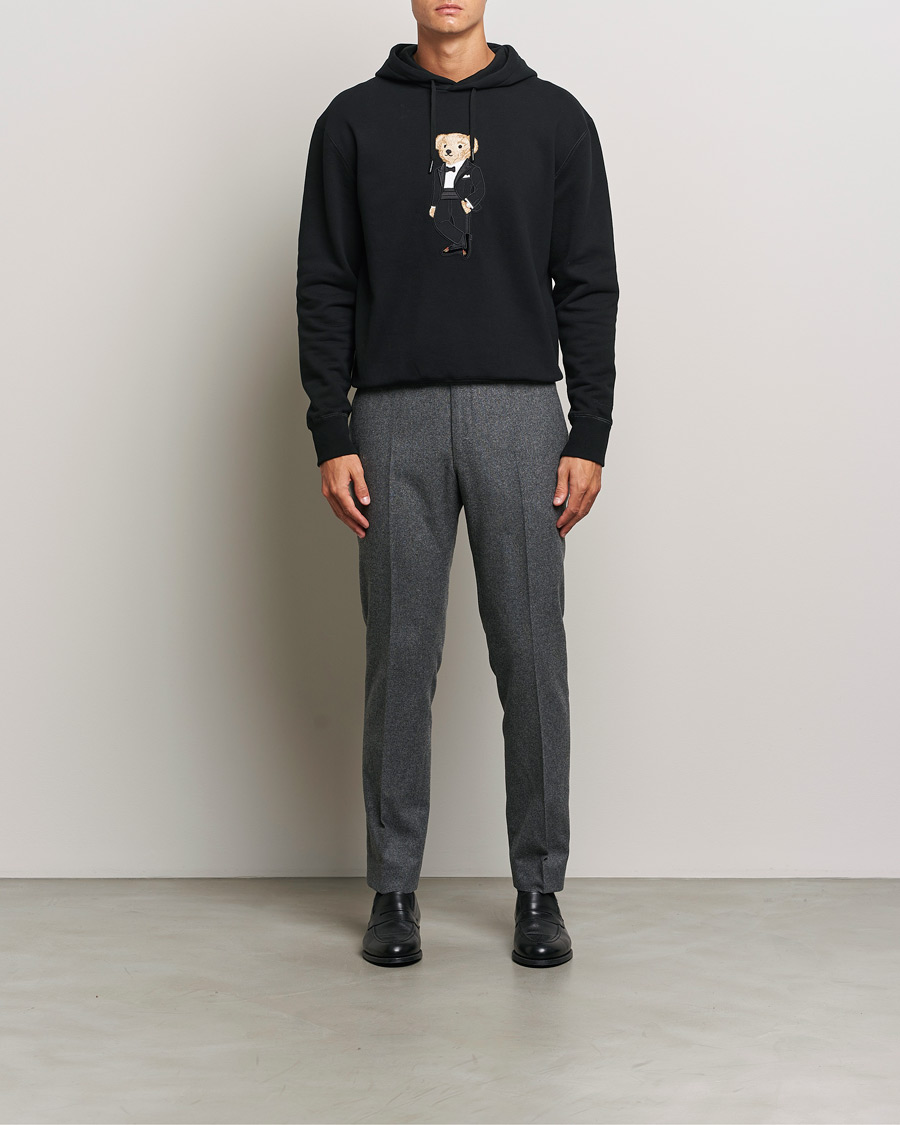 Herre | Trøjer | Ralph Lauren Purple Label | Luxury Fleece Bear Hoodie Black