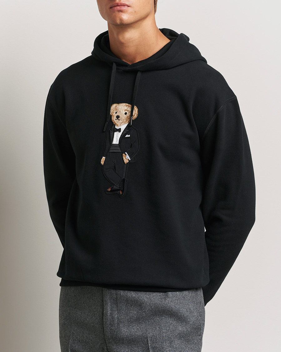 Herre | Trøjer | Ralph Lauren Purple Label | Luxury Fleece Bear Hoodie Black