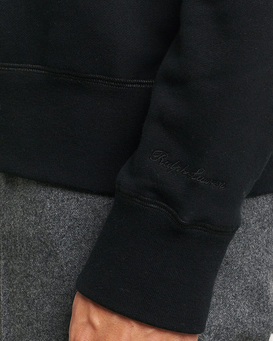 Herre | Trøjer | Ralph Lauren Purple Label | Luxury Fleece Bear Hoodie Black
