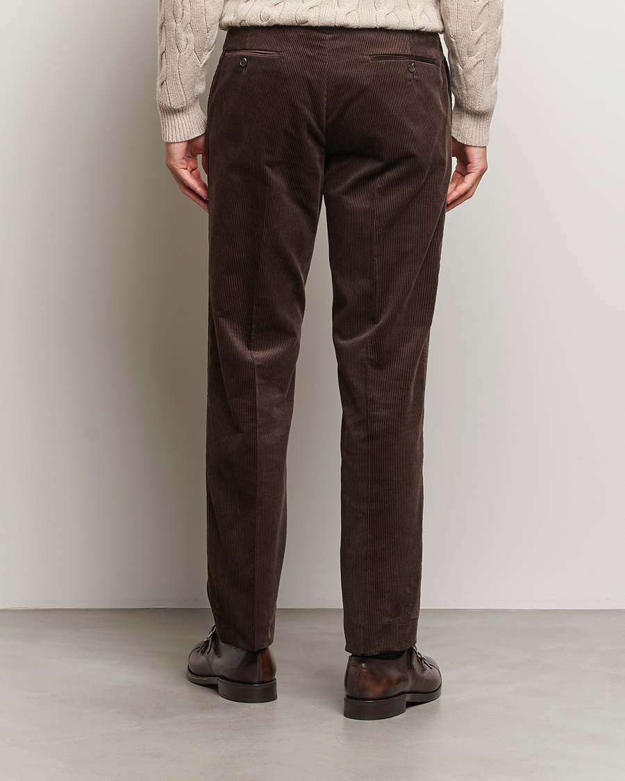 Herre | Bukser | Ralph Lauren Purple Label | Wale Corduroy Trousers Brown