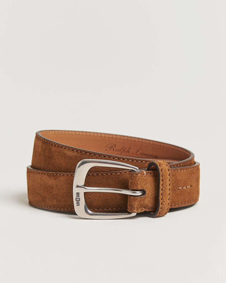 Herre | Ralph Lauren Purple Label Western Belt Brown Suede | Ralph Lauren Purple Label | Western Belt Brown Suede