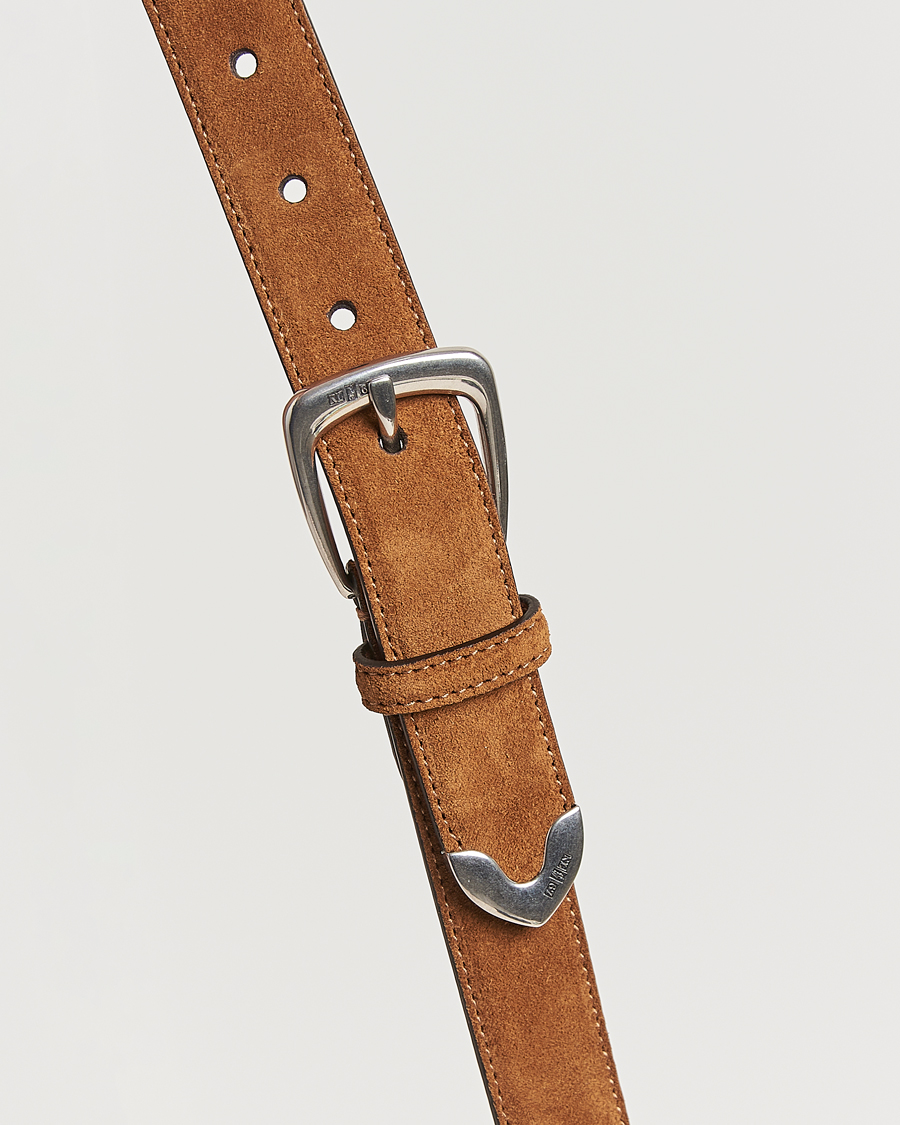 Herre | Ralph Lauren Purple Label Western Belt Brown Suede | Ralph Lauren Purple Label | Western Belt Brown Suede
