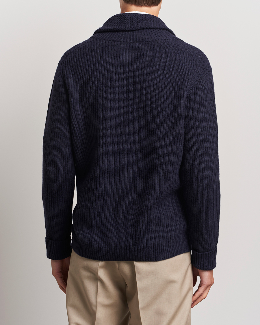Herre | Trøjer | Ralph Lauren Purple Label | Cashmere Shawl Cardigan Navy