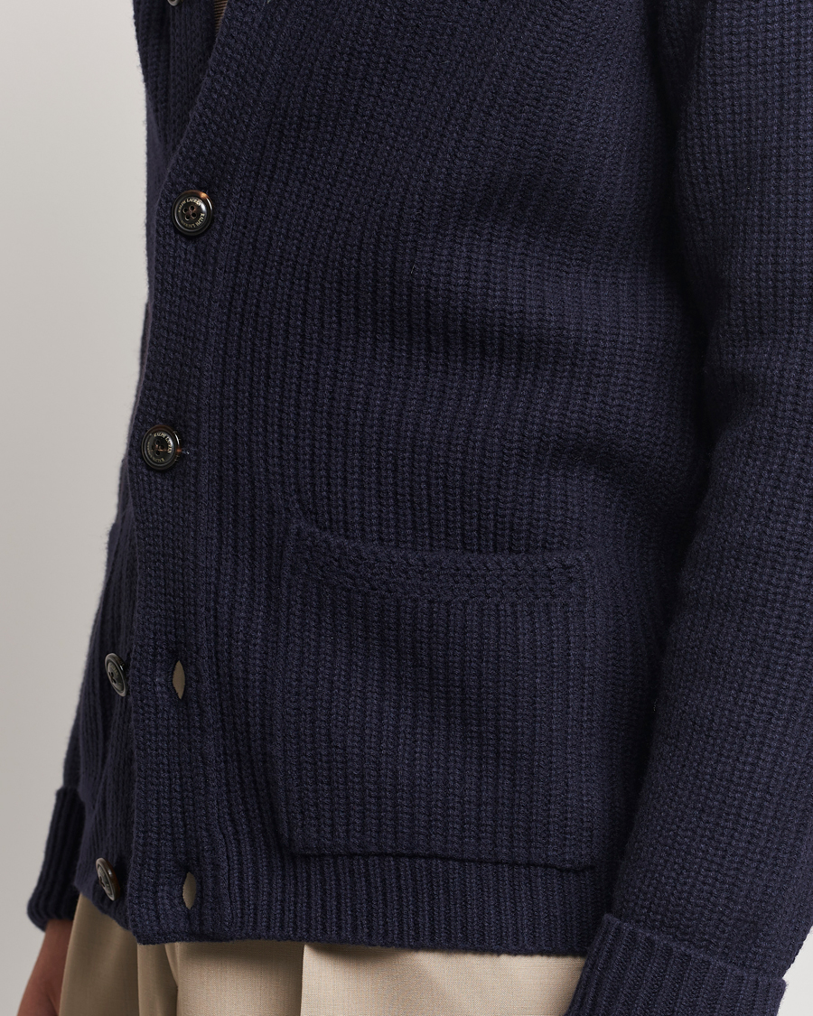 Herre | Trøjer | Ralph Lauren Purple Label | Cashmere Shawl Cardigan Navy