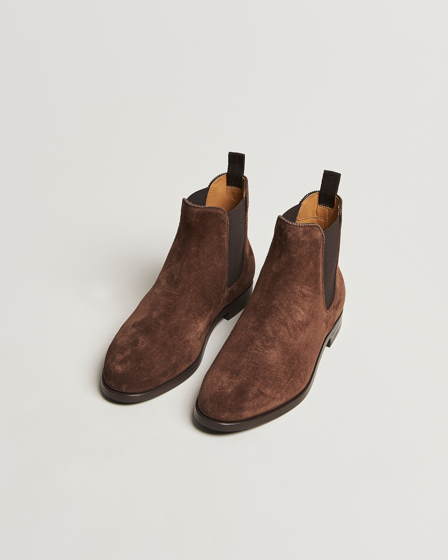 Herre | Ralph Lauren Purple Label Chelsea Boots Dark Brown Suede | Ralph Lauren Purple Label | Chelsea Boots Dark Brown Suede