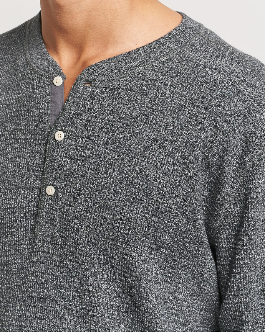 Herre | Trøjer | RRL | Long Sleeve Henley Charcoal Heather