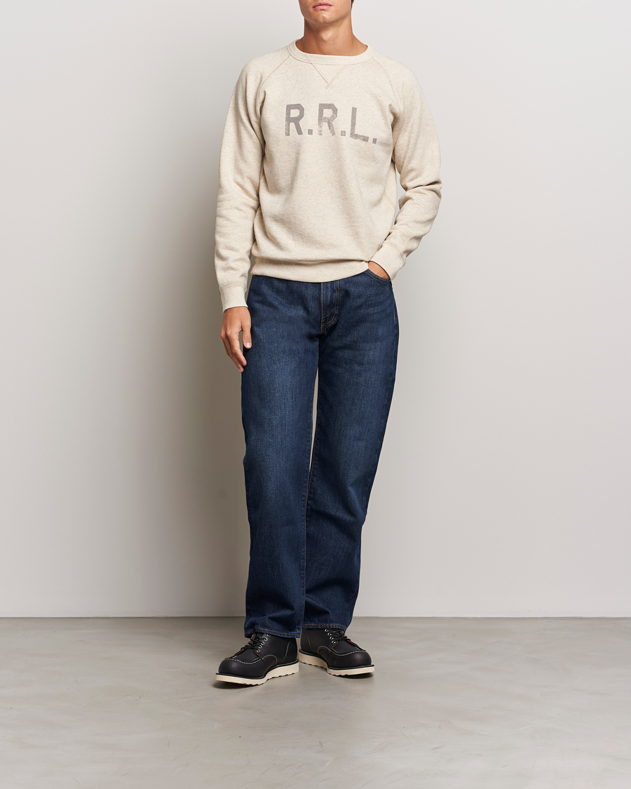 Herre | Trøjer | RRL | Raglan Sleeve Sweatshirt Oatmeal Heather