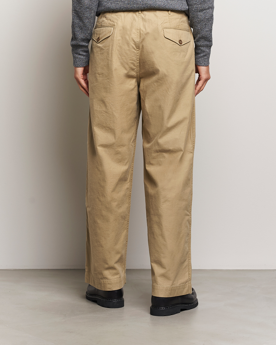 Herre | Bukser | RRL | Hawkes Pleated Chinos Khaki