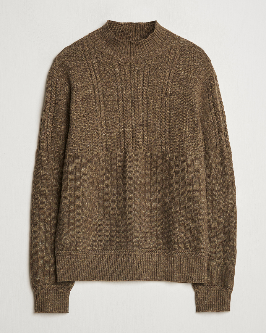 Herre | Trøjer | RRL | Mock Neck Pullover Olive Heather