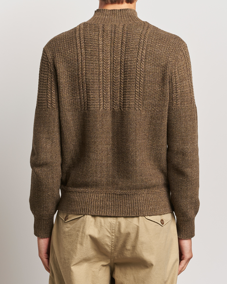Herre | Trøjer | RRL | Mock Neck Pullover Olive Heather