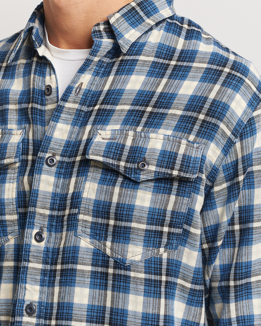 Herre | Skjorter | RRL | Herc Flannel Shirt Blue Check