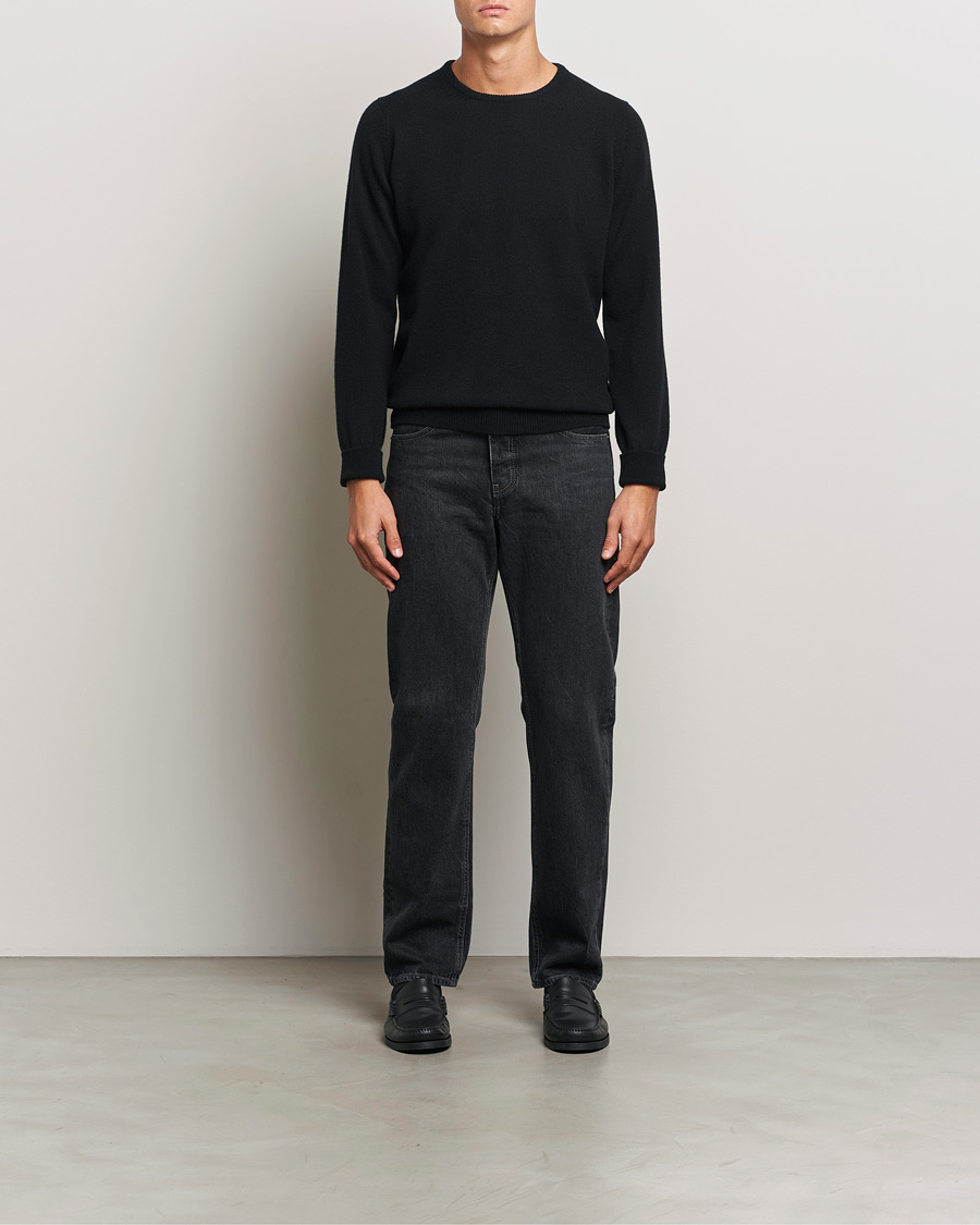 Herre | Trøjer | William Lockie | Rob Lambswool Crewneck Black