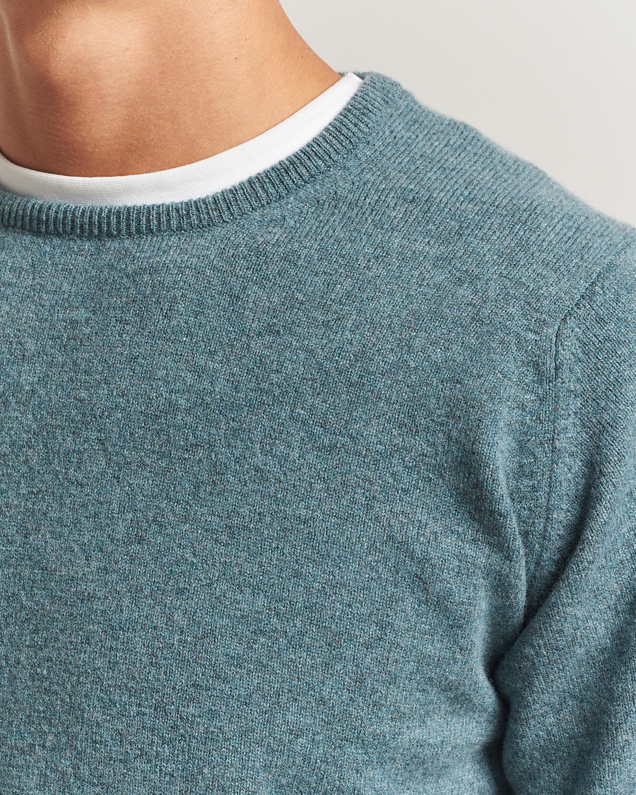 Herre | Trøjer | William Lockie | Rob Lambswool Crewneck Caspian