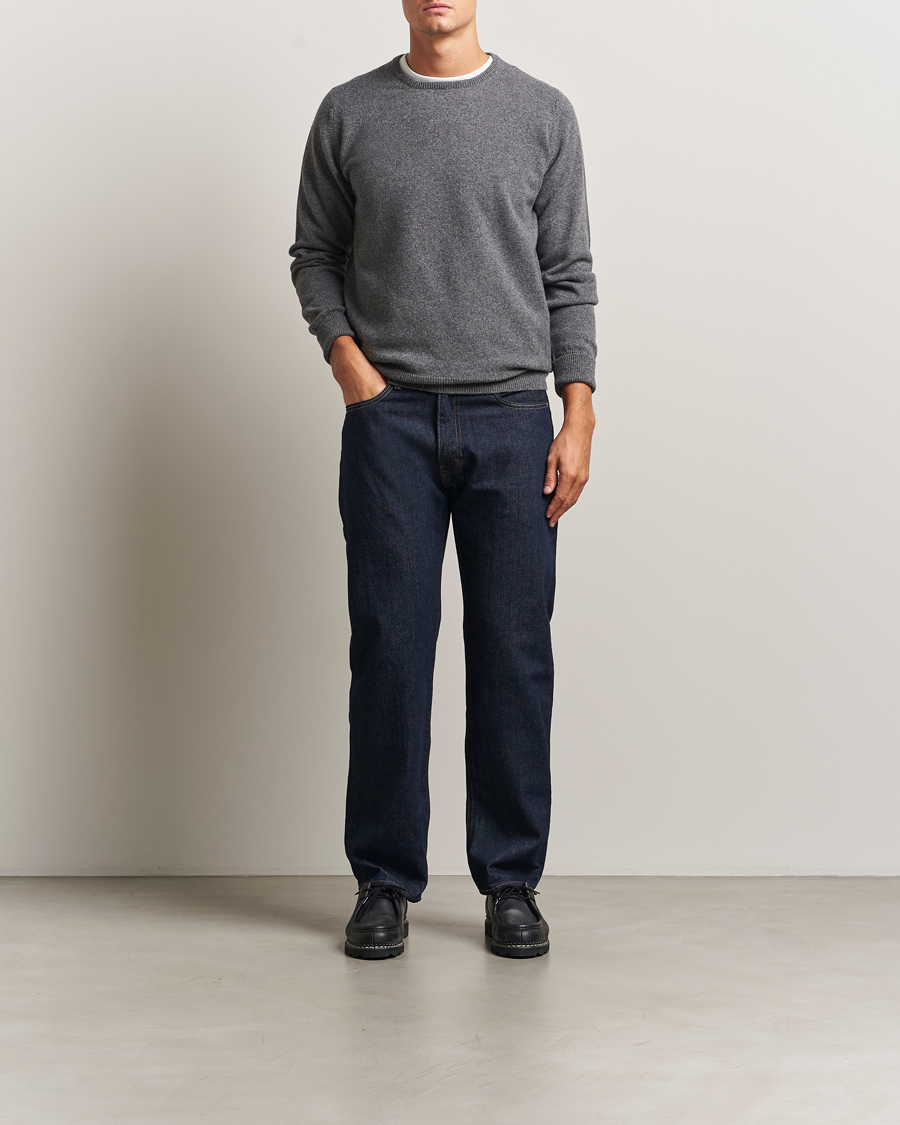 Herre | Trøjer | William Lockie | Rob Lambswool Crewneck Cliff