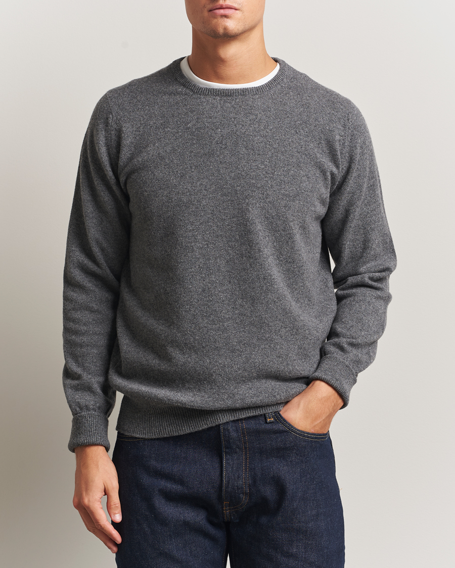 Herre | Trøjer | William Lockie | Rob Lambswool Crewneck Cliff