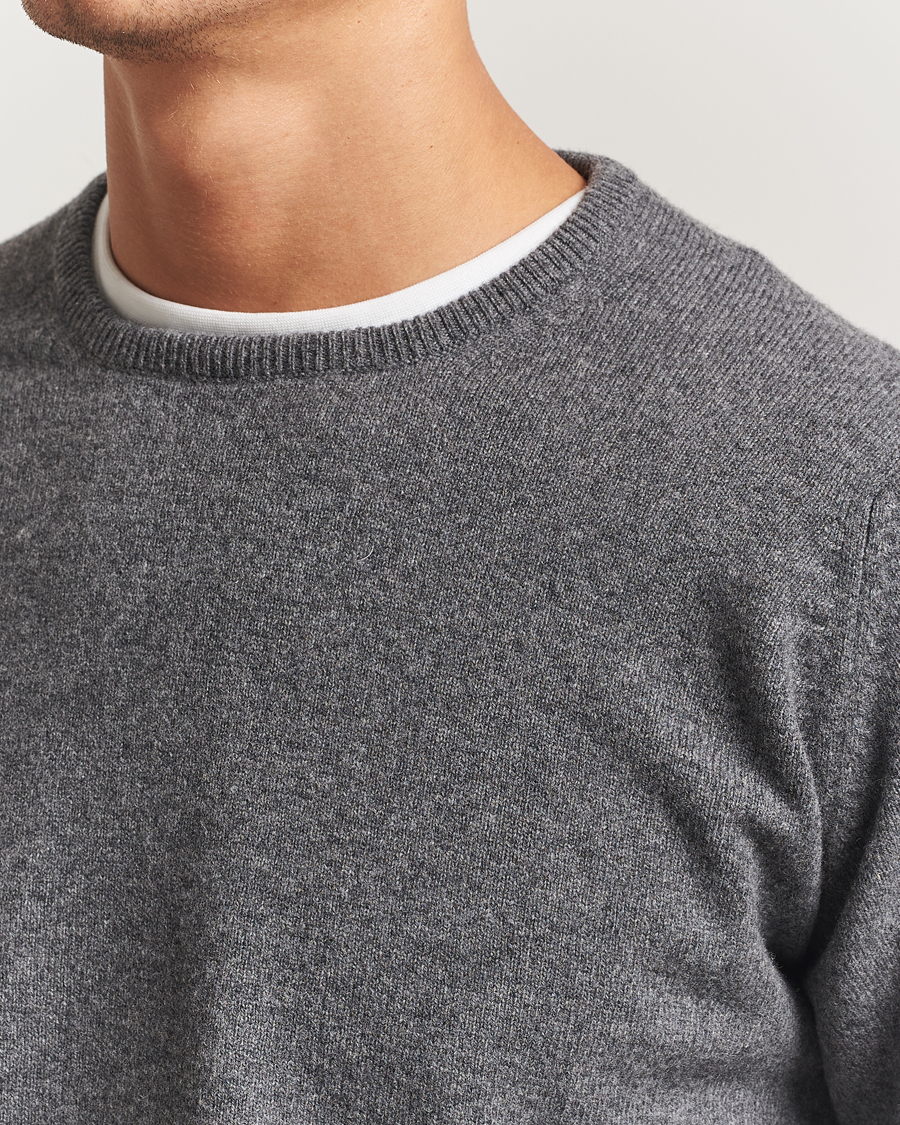 Herre | Trøjer | William Lockie | Rob Lambswool Crewneck Cliff