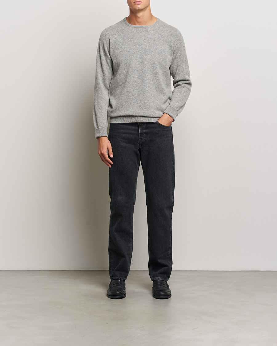 Herre | Trøjer | William Lockie | Rob Lambswool Crewneck Flannel