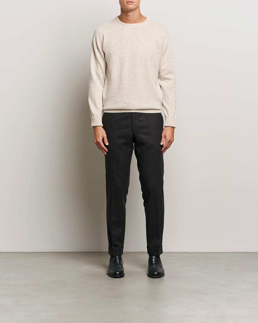 Herre | Trøjer | William Lockie | Rob Lambswool Crewneck Linen