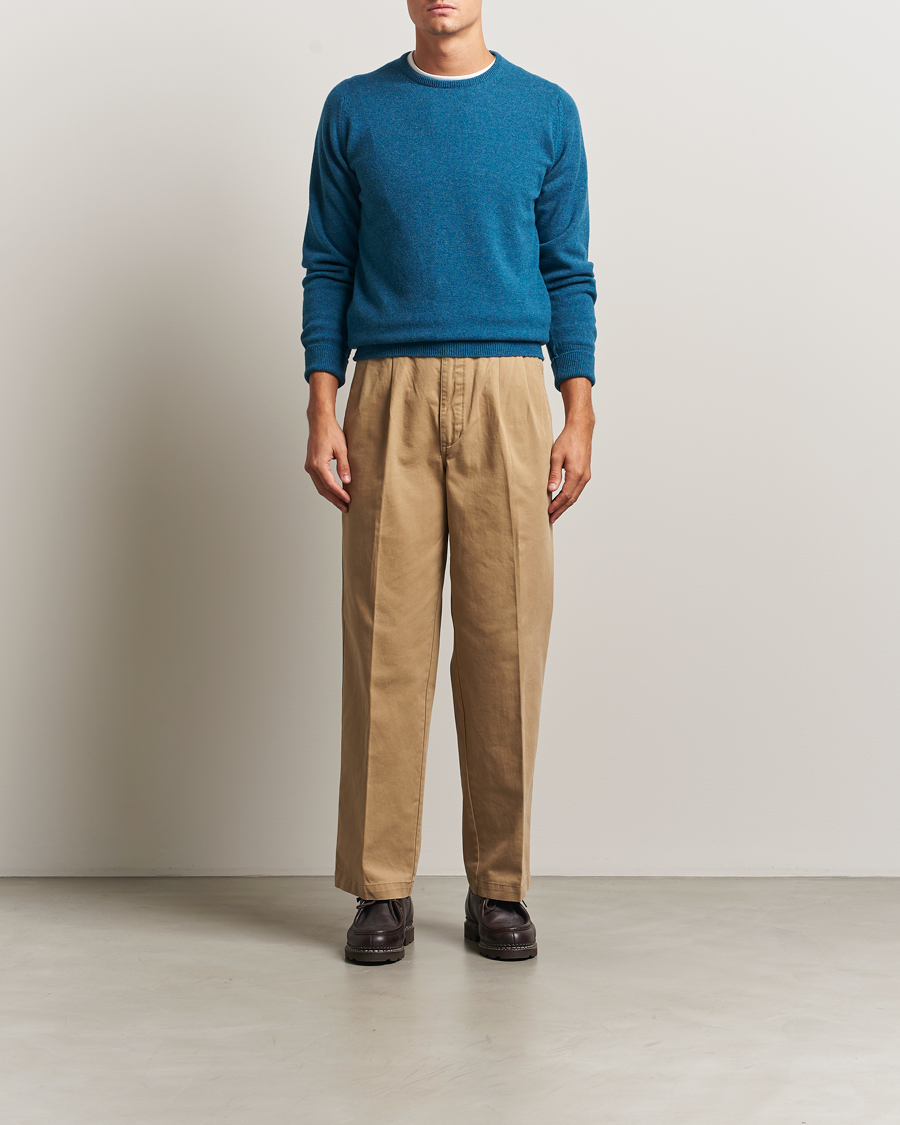 Herre | Trøjer | William Lockie | Rob Lambswool Crewneck Mallard