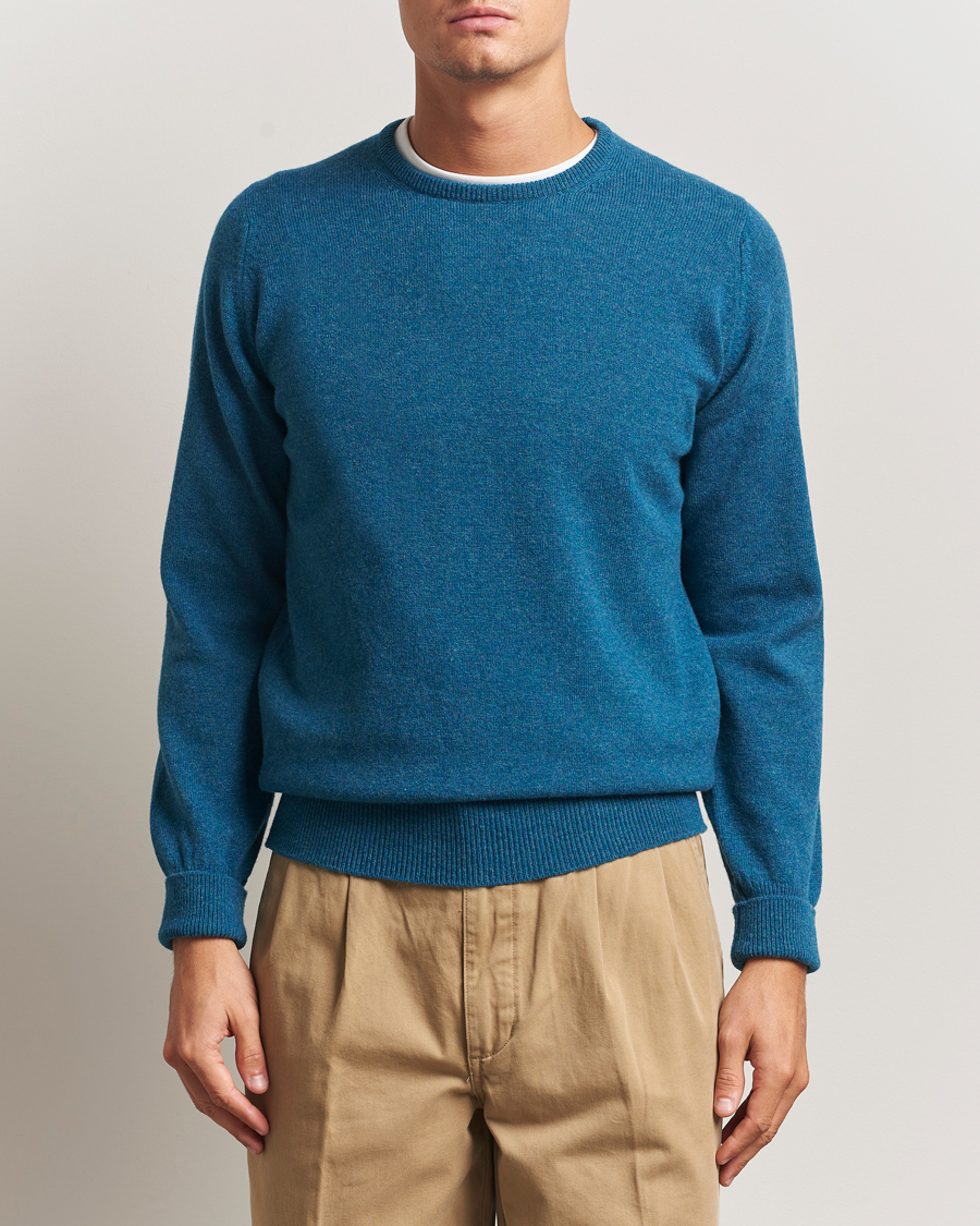 Herre | Trøjer | William Lockie | Rob Lambswool Crewneck Mallard