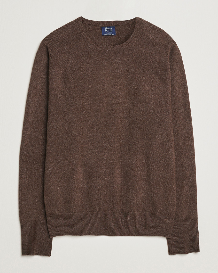 Herre | Trøjer | William Lockie | Rob Lambswool Crewneck Mocha