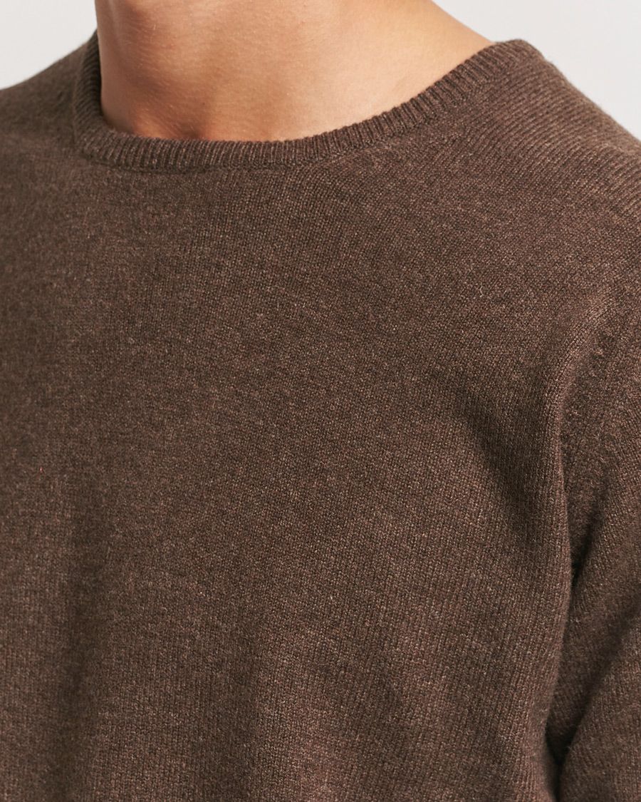 Herre | Trøjer | William Lockie | Rob Lambswool Crewneck Mocha