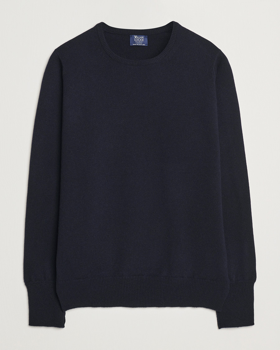 Herre | Trøjer | William Lockie | Rob Lambswool Crewneck Navy