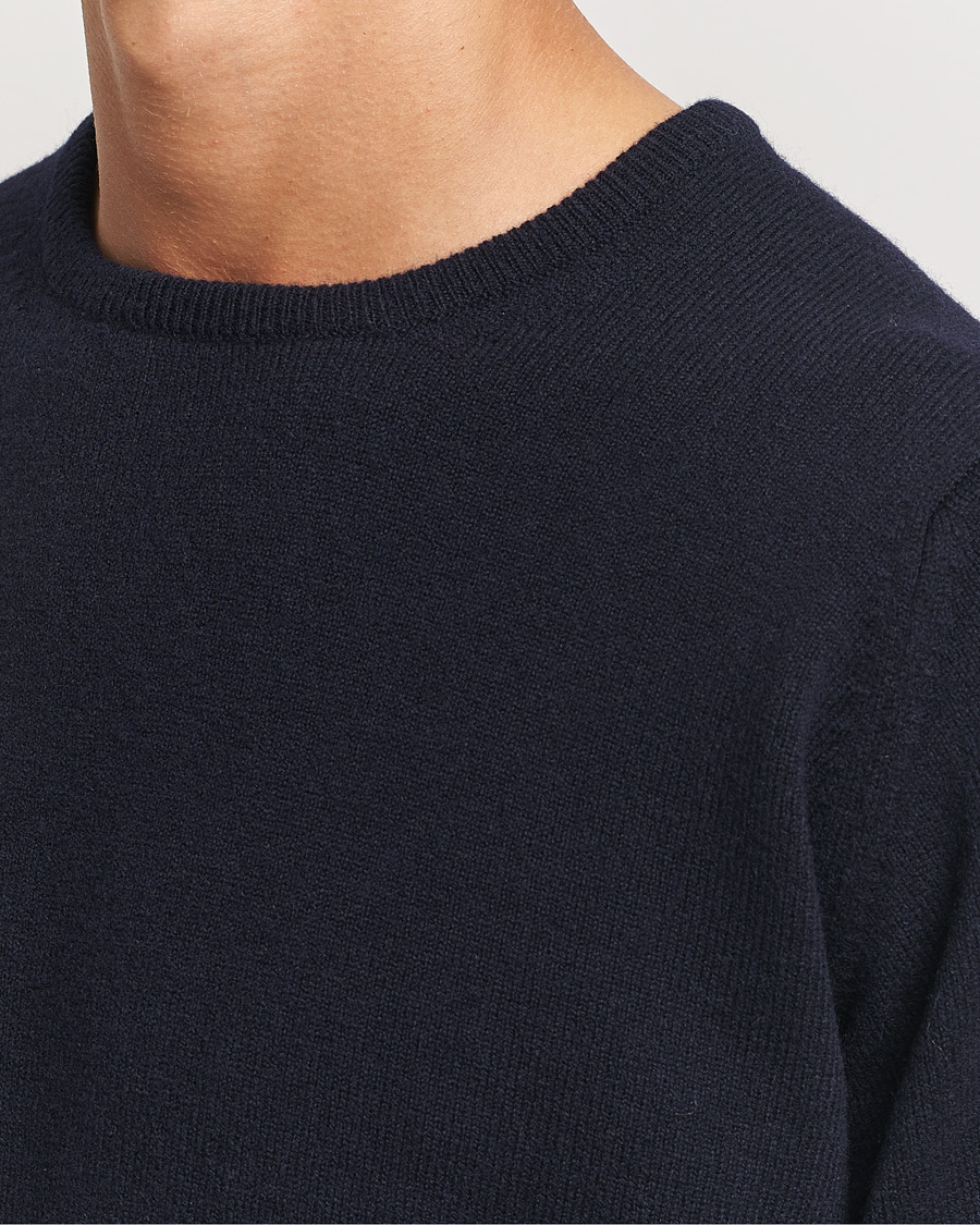 Herre | Trøjer | William Lockie | Rob Lambswool Crewneck Navy