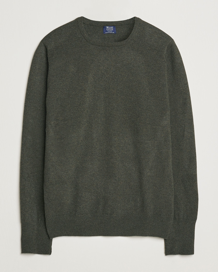 Herre | Trøjer | William Lockie | Rob Lambswool Crewneck Seaweed