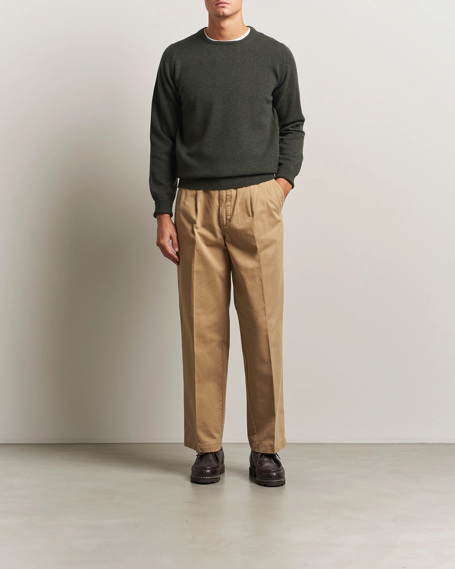 Herre | Trøjer | William Lockie | Rob Lambswool Crewneck Seaweed