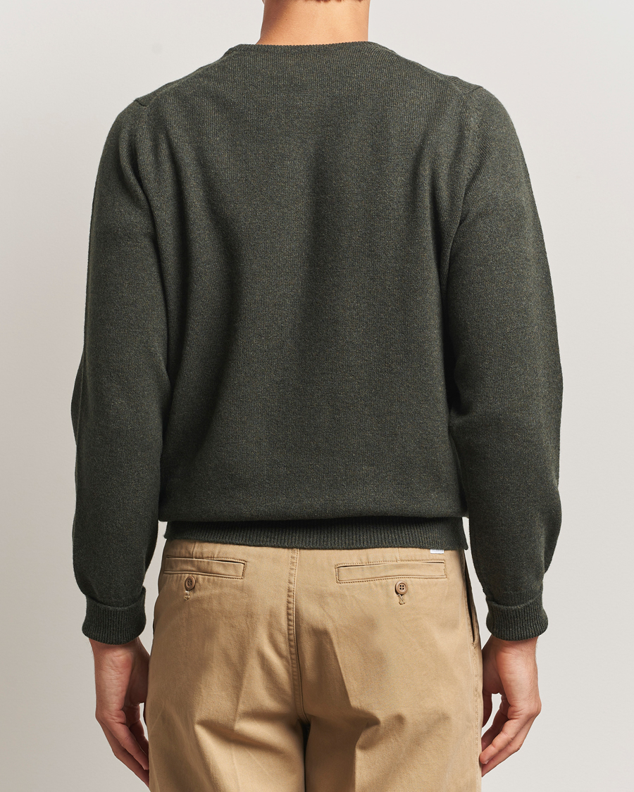 Herre | Trøjer | William Lockie | Rob Lambswool Crewneck Seaweed
