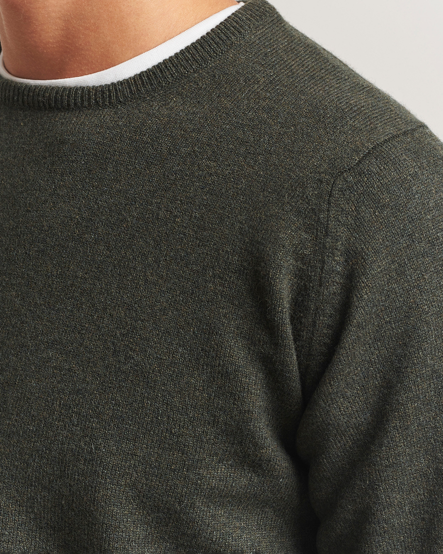 Herre | Trøjer | William Lockie | Rob Lambswool Crewneck Seaweed