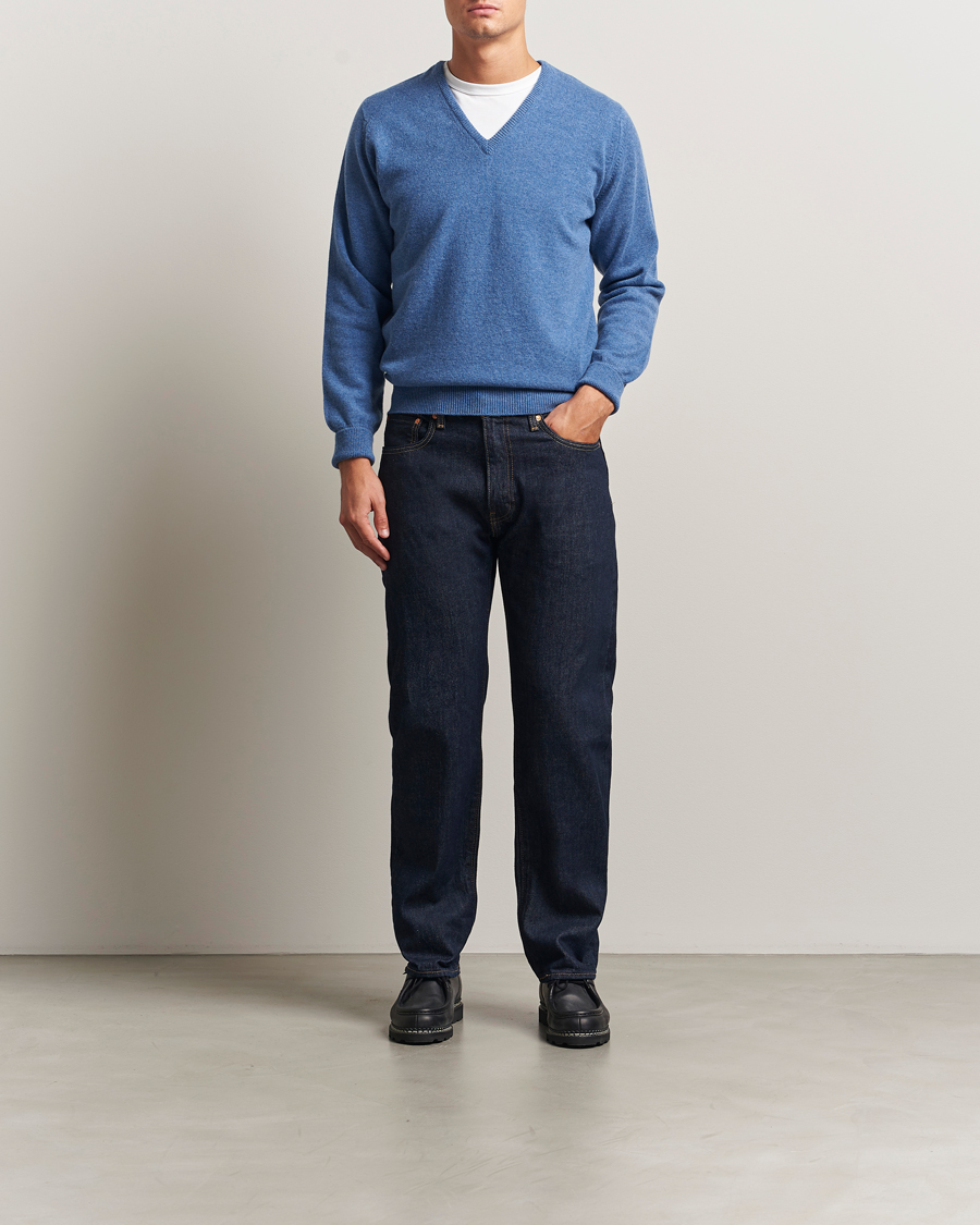 Herre | Trøjer | William Lockie | Rob Lambswool V-Neck Clyde