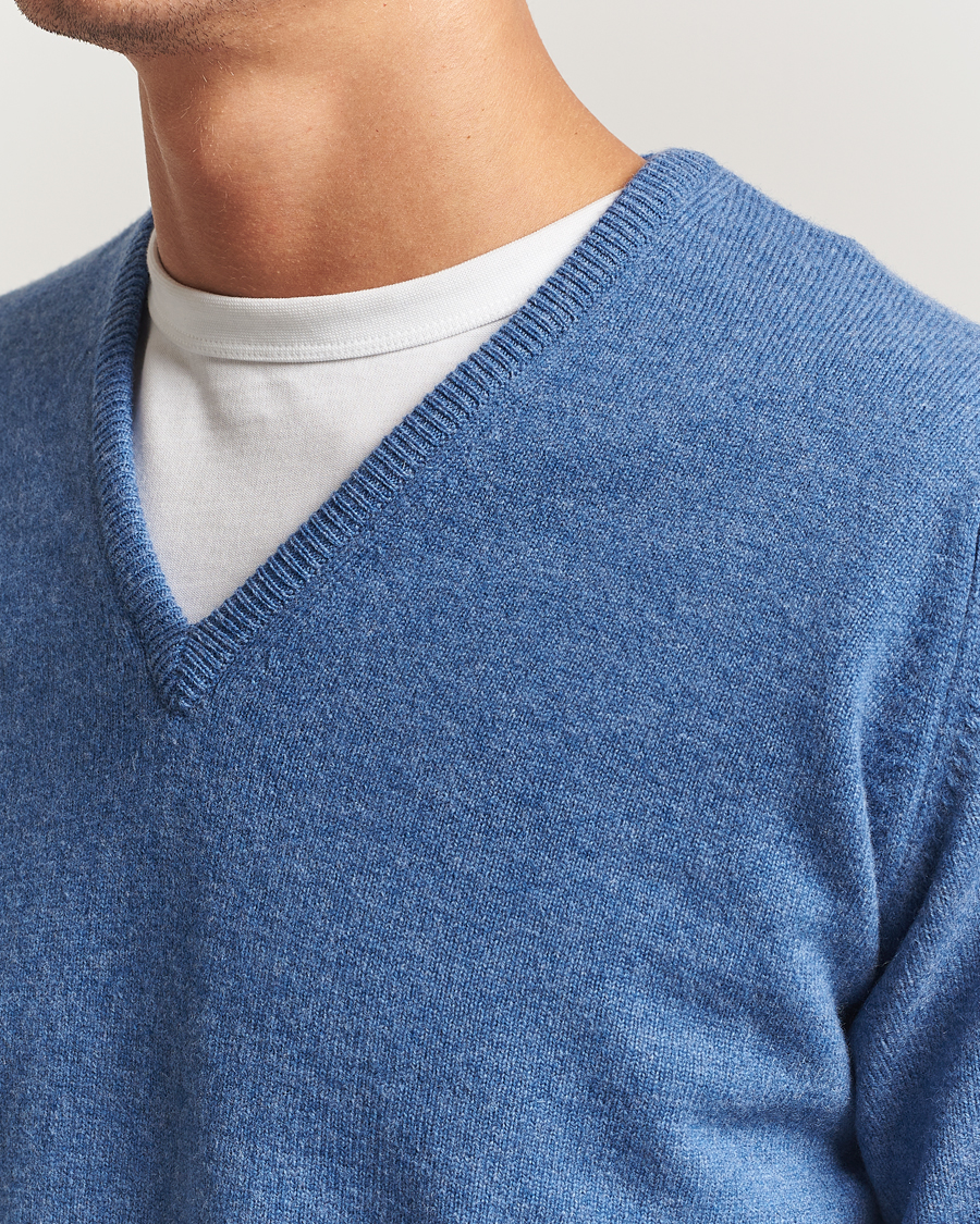 Herre | Trøjer | William Lockie | Rob Lambswool V-Neck Clyde