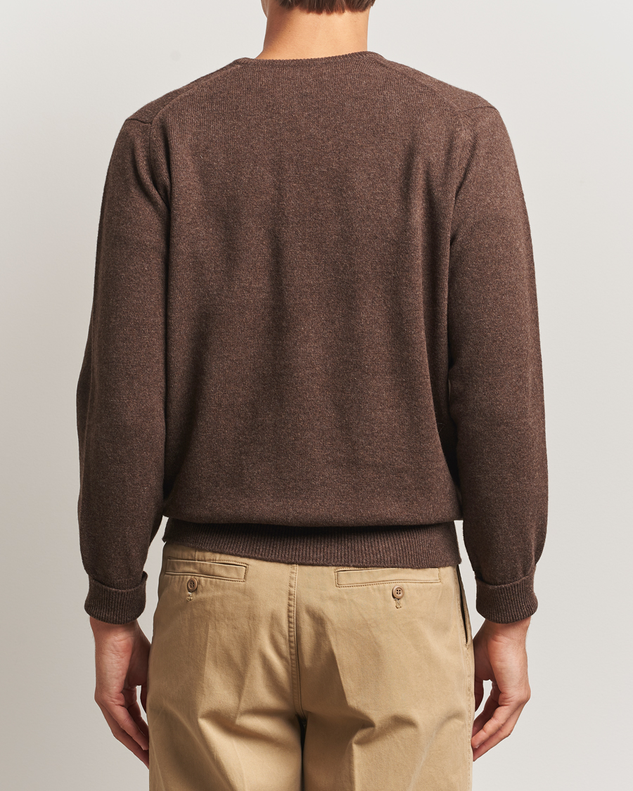 Herre | Trøjer | William Lockie | Rob Lambswool V-Neck Mocha