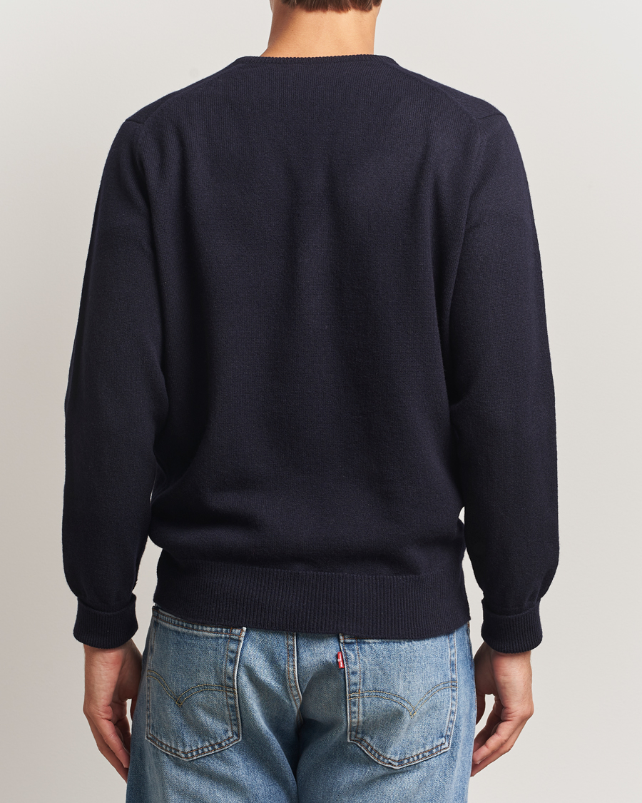 Herre | Trøjer | William Lockie | Rob Lambswool V-Neck Navy