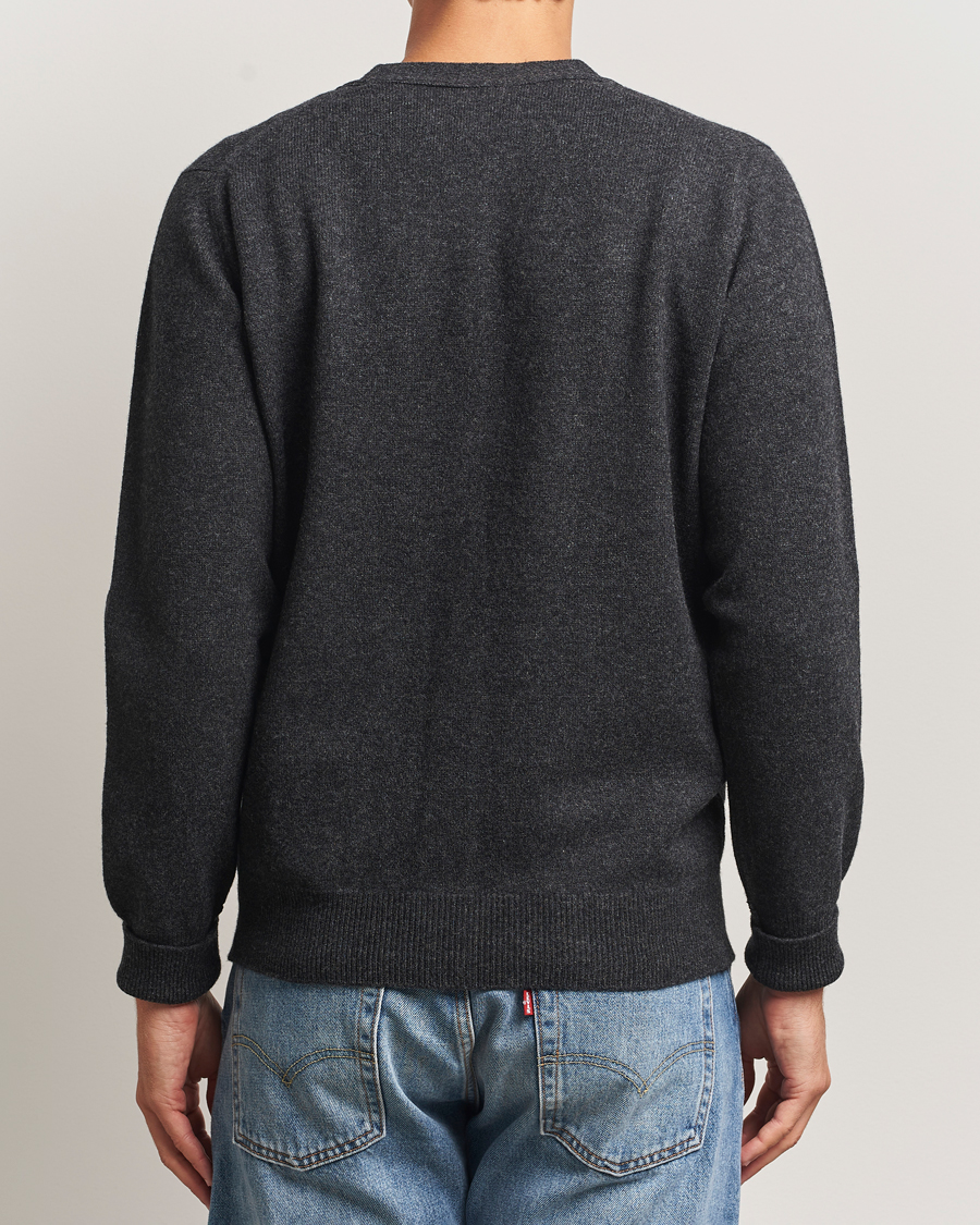 Herre | Trøjer | William Lockie | Rob Lambswool Cardigan Charcoal