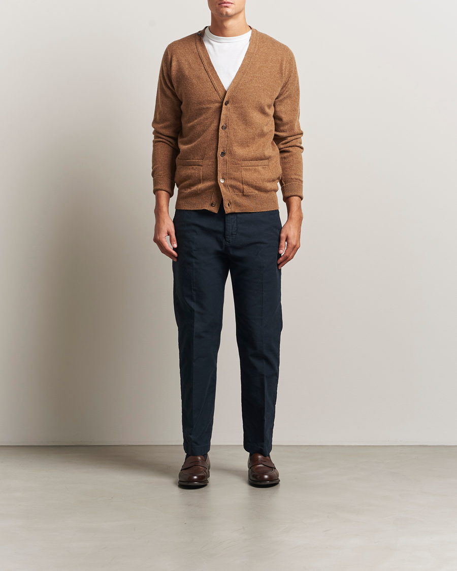 Herre | Trøjer | William Lockie | Rob Lambswool Cardigan Driftwood