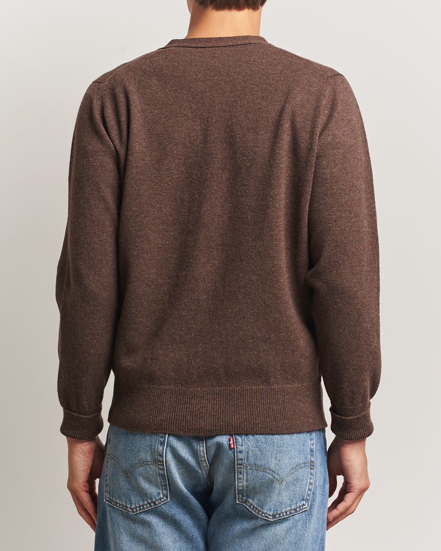 Herre | Trøjer | William Lockie | Rob Lambswool Cardigan Mocha