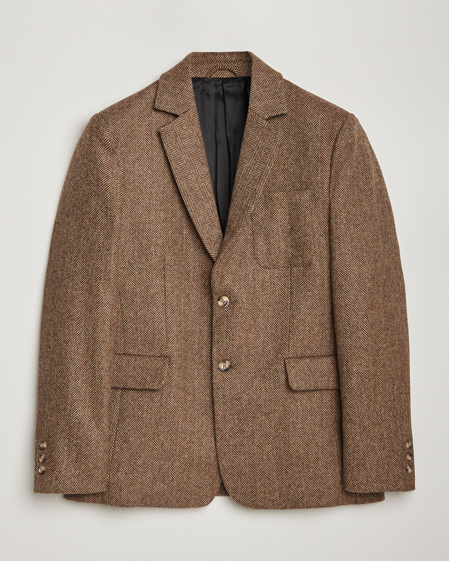 Herre | Blazere & jakker | Palmes | Blaze Herringbone Wool Sport Coat Brown