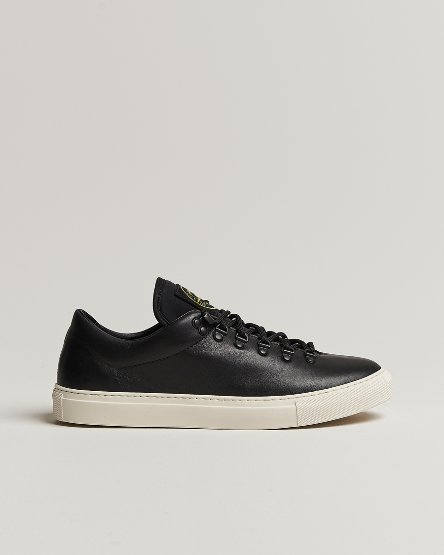 Herre | Stone Island Leather Snekers Black | Stone Island | Leather Snekers Black